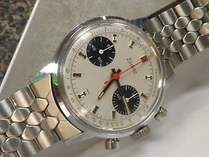 Vintage Zodiac Panda Dial Chronograph Wristwatch 7733 17 jewels Tachometer
