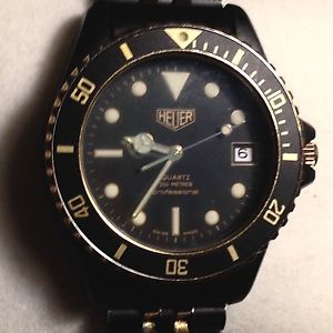 Vintage Diver Heuer Ref. 980.029 PVD BLACK CORAL 1984 Box&Paper Tag Heuer