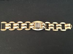 14k gold Retro period  tank link Benrus watch
