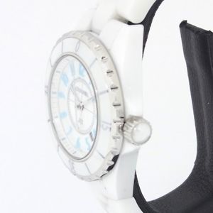 Preowned CHANEL J12 Blue Light H