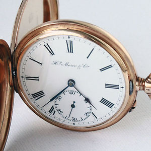 *H. Moser & Cie.*14K  massiv Gold*Savonette*Taschenuhr*Von 1890*TOP Zustand*