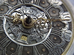 VERGE FUSEE POCKET WATCH PAIR CASE CALENDAR REPOUSSE by TARTS year 1792