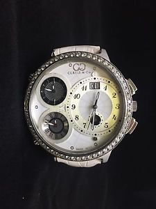 Curtis & Co Limited Edition Big Time World Four Time Zone Watch Stainless Steel