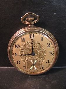 VINTAGE DUDLEY 14K GOLD FILLED MEN'S POCKET WATCH