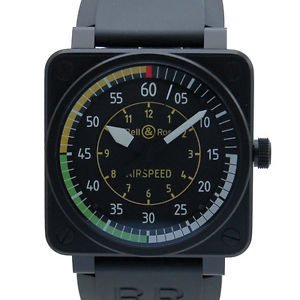 Free Shipping Pre-owned Bell & Ross BR01-92 AIRSPEED Air Speed Black 46mm