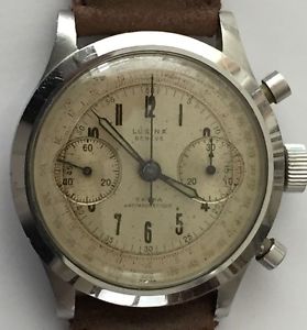 Very Rare. Vintage Oversize 38mm Chronograph with Clamshell case. Cal.Valjoux 22