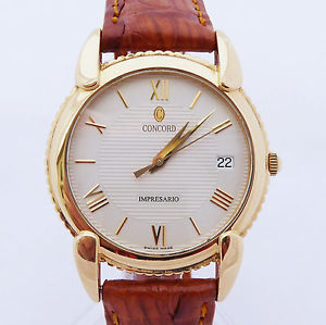 Concord Impresario Solid 18k Gold Men's Swiss Watch - 50.C2.212 IMMACULATE!