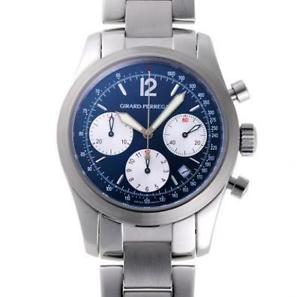 Free Shipping Pre-owned GIRARD PERREGAUX Chrono Sports Automatic 4956 Silver