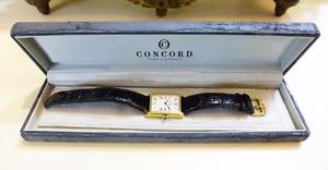 CONCORD 18KT (750) YELLOW GOLD SWISS MADE QUARTZ WRISTWATCH CROC BAND 50.46.1440