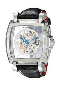 Invicta Men's 'Reserve' Automatic Stainless Steel and Leather Casual Watc... New