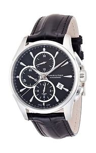 Hamilton Jazzmaster Automatic Leather Chronograph Mens Watch H32596731 New