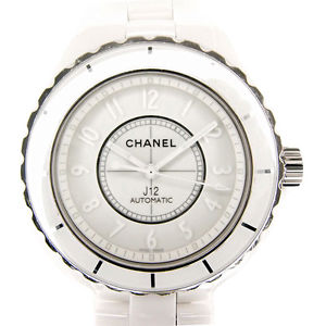 Auth CHANEL J12 White Phantom H3443 Automatic Men's Wristwatch Limited Rare