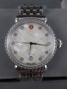 NEW Michele CSX 36 Mosaic MOP Diamond Ladies Watch MWW03R000001 Box NIB