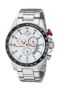 GV2 by Gevril Men's 9908 Scuderia Analog Display Quartz Silver Watch New