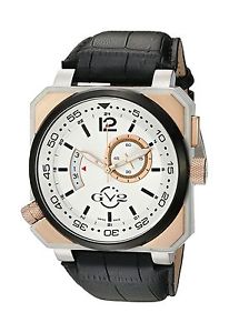 GV2 by Gevril Men's 4522 XO Submarine Analog Display Quartz Black Watch New