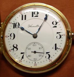 SOLID 14K GOLD HAMILTON 993 IN JEANNOT&SHIEBLER CASE
