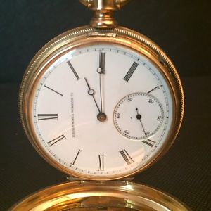 Antique Genuine 14K Gold Elgin Hunters case Pocket watch