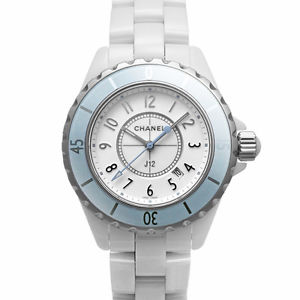 Preowned CHANEL J12 Soft Blue Re