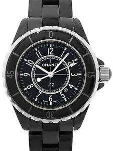 Used[A] Watch Women CHANEL J12 Black Ceramic 33mm H0682 Quartz black G5L