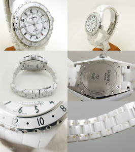 Free Shipping Pre-owned CHANEL J12 White Ceramic GMT Limited Edition 2000 Men's