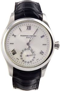 Frederique Constant Men's FC-700MS5M6 42 mm Automatic Silver Dial Leather Watch