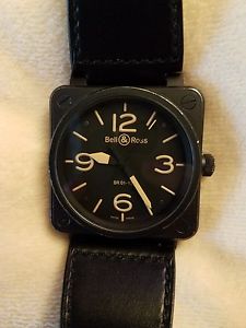 Bell & Ross Men's black stainless steel watch PREOWNED BR01-92-S-15928