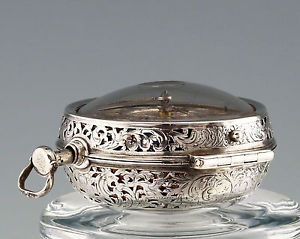 Pierre Romilly Oignon repeater Verge fusee 1700 Silver spindeluhr montre coq