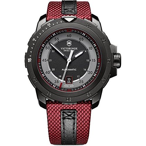 Victorinox Swiss Army Alpnach Mechanical Automatic Grey and Silver Dial Red Nylo