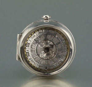 Mint Thomas Ested Oignon pocket watch circa 1700 Champleve dial Spindeluhr