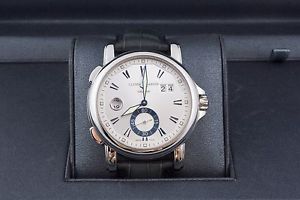 Ulysse Nardin GMT Big Date Silver Dial Blue Leather Men's Watch 243-55/91