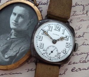 Men's WWI Sterling Patria Wire Lug Trench Watch w/Original Strap - SERVICED