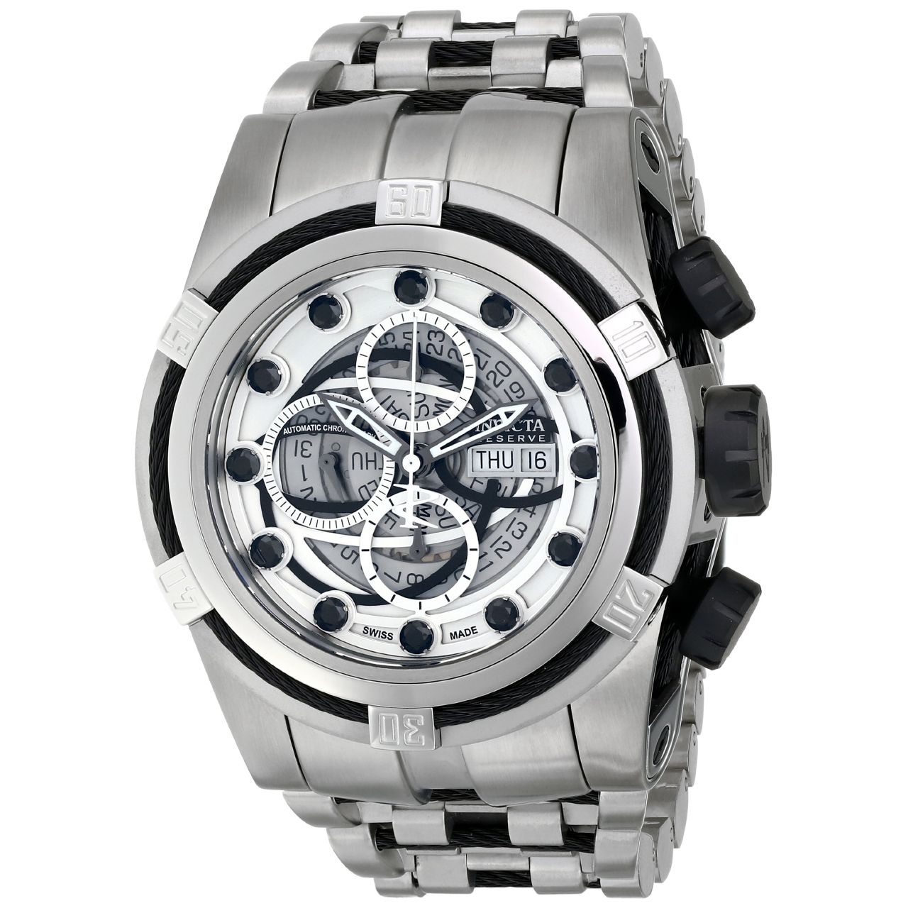 Invicta Men's 14306 Bolt Analog Display Swiss Automatic Silver Watch