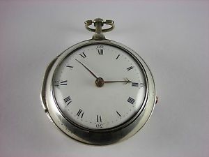 Antique original Irish Verge Fusee key wind pocket watch. Enamel Back. 1794