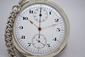 SUPER FINE VINTAGE MILITARY POCKET WATCH- CHRONOGRAPH MINERVA chronograph