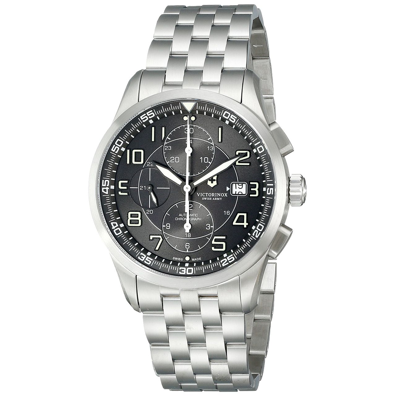 Victorinox Men's 241620 AirBoss Analog Display Swiss Automatic Silver Watch
