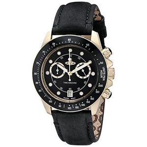Vivienne Westwood Men's VV118BKBK Barbican Analog Display Swiss Quartz Black Wat