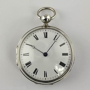 Very rare Danish Double Wheel Duplex Escapement M. Petersen 1850 Taschenuhr