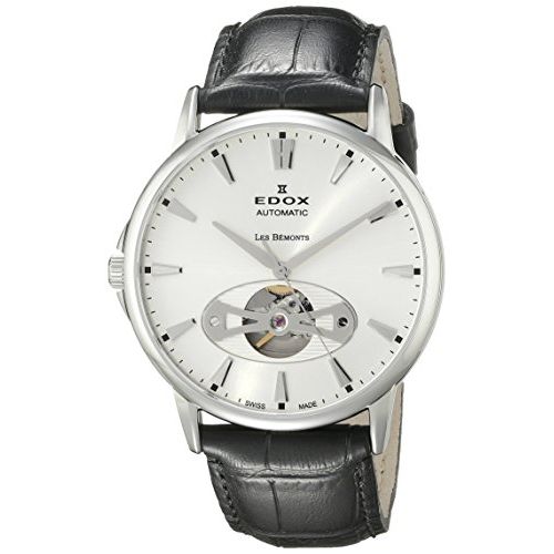 Edox Men's 85021 3 AIN Les Bemonts Analog Display Swiss Automatic Black Watch