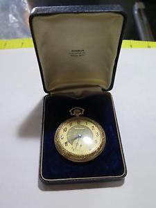 AUTHENTIC DUDLEY 14KT SOLID GOLD MASONIC WORKING POCKET WATCH LANCASTER PA RARE