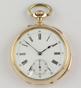 Mermord Freres Repeater Pocket watch ¼ Repetition 14K Gold 1900 Taschenuhr