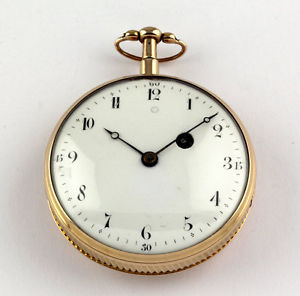Beautiful french repeater Verge Fusee 18k gold Spindeluhr montre poche