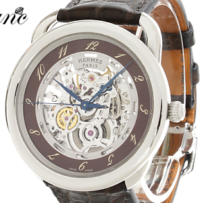 Hermes Squelette Arceau Skeleton AR6.710 Watch Used Excellent++ Rare