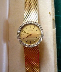 Vintage Girard Perregaux 18ct Gold Two Tone Diamond Womens Wristwatch Original