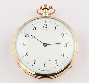 Freres Melly à Paris174g 18k Gold 8 Day ¼ Repeater Pocket watch taschenuhr