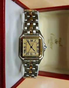 Cartier Santos Panthere Date medium 28mm quartz steel / gold