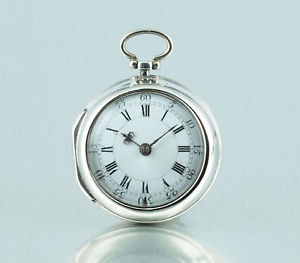 Charles Bifield London 1763 Verge fuse pair case pocket watch Listed watchmaker