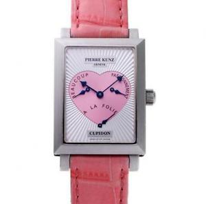 Free Shipping Pre-owned Pierre Kunz Cupidon PKM102STR Hand Winding Silver / Pink
