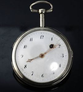 XL Reloj de husillo Johan Renaurd Copenhague Dinamarca 1780 Raro Verge Fusee
