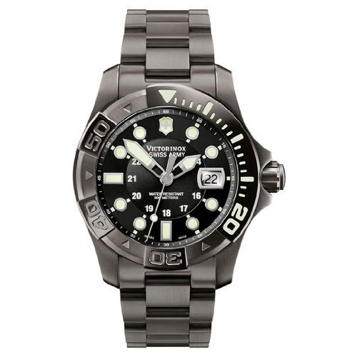 Victorinox Swiss Army Men's Dive Master Gunmetal Black Dial Watch