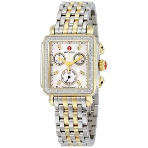 Michele Deco Diamond Two-Tone Watch MWW06P000108